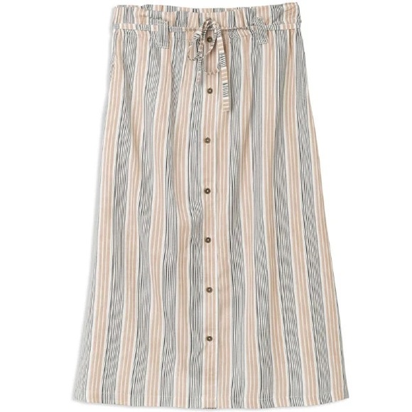 RVCA Oslo Striped Midi Skirt Small - Picture 1 of 7